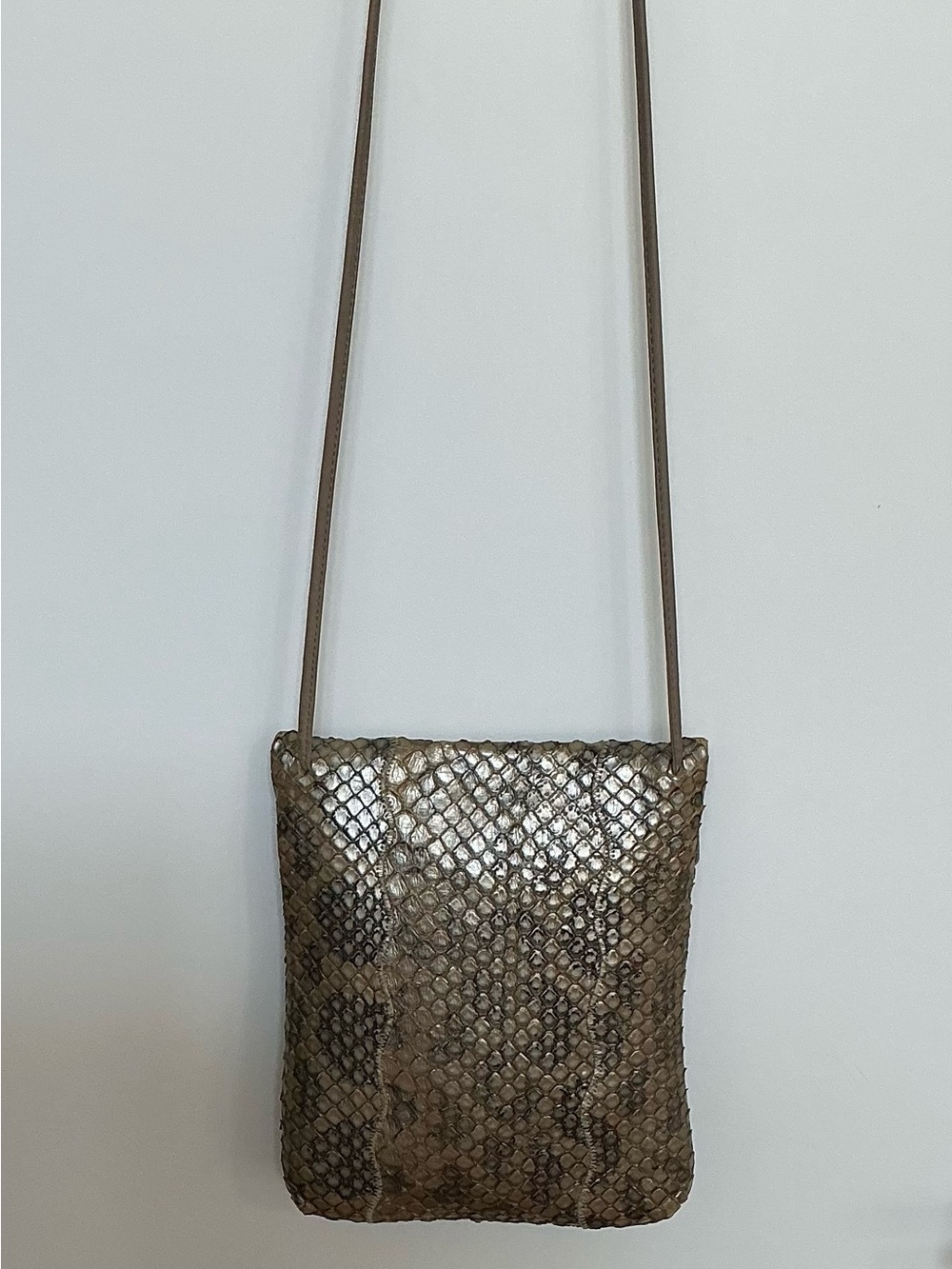 Carlos Falchi 80’s Vintage Pearlized Snakeskin Mini Crossbody - Great Condition!